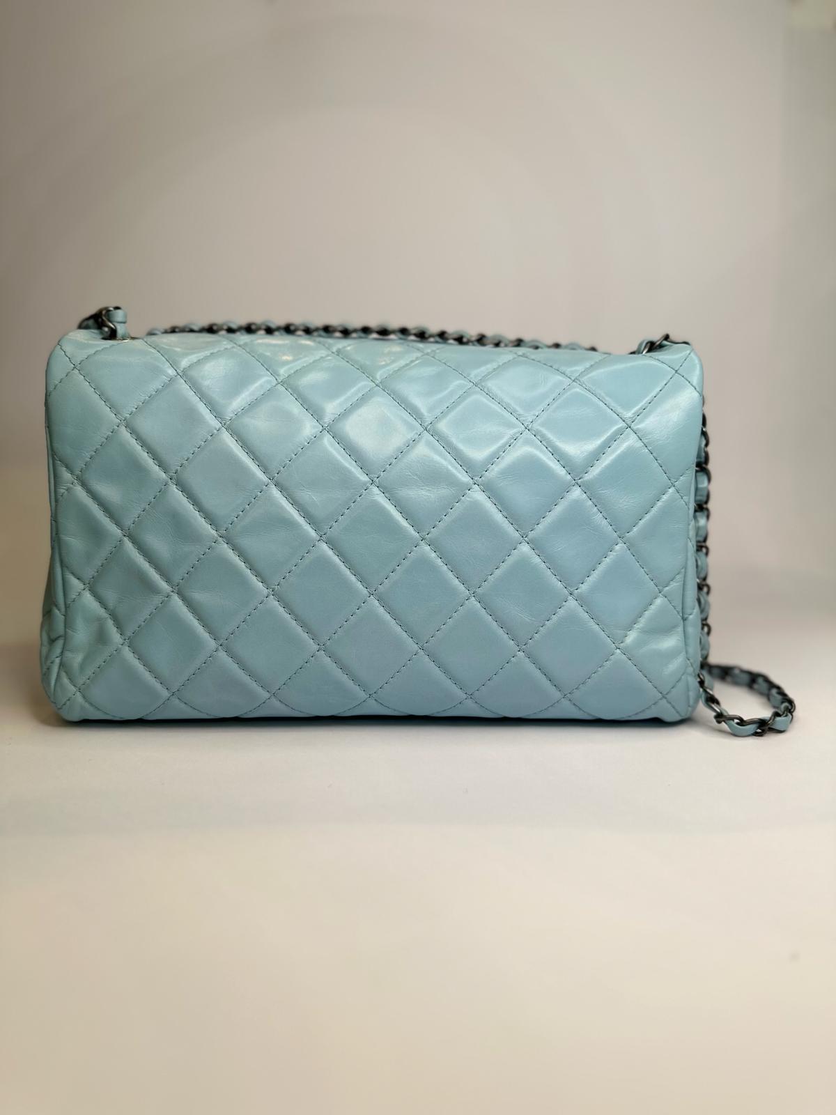 Chanel Classic grande azzurro baby
