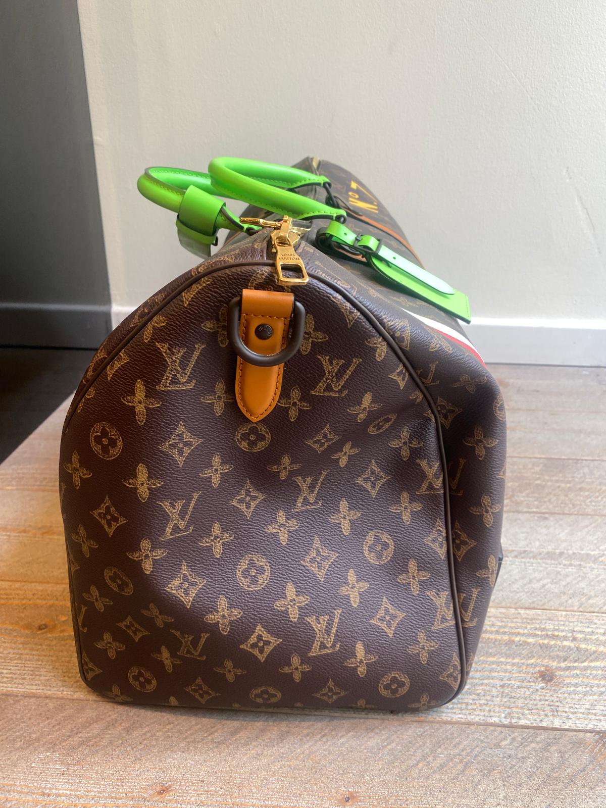 Louis Vuitton Keepall tracolla verde fluo