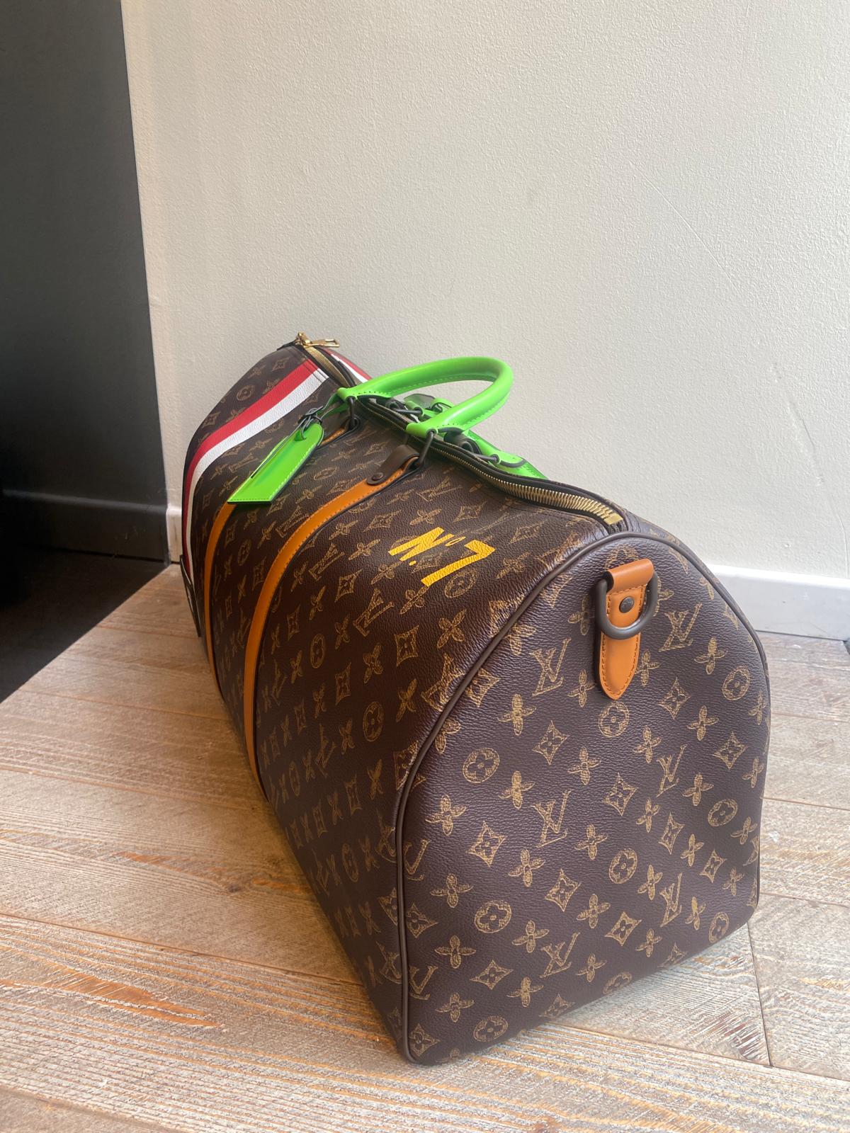 Louis Vuitton Keepall tracolla verde fluo