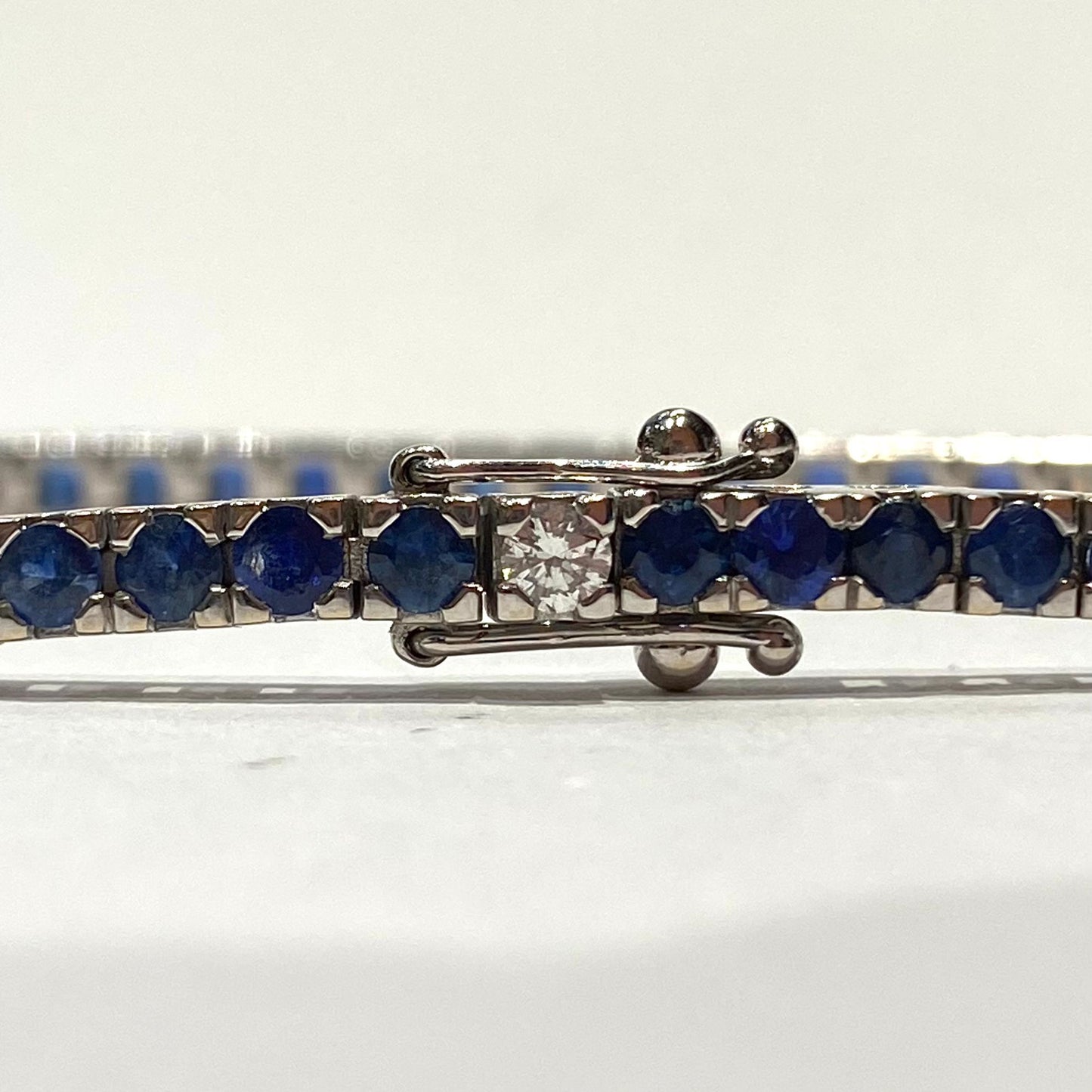 Bracciale Tennis Zaffiri Blu Ct 6.60