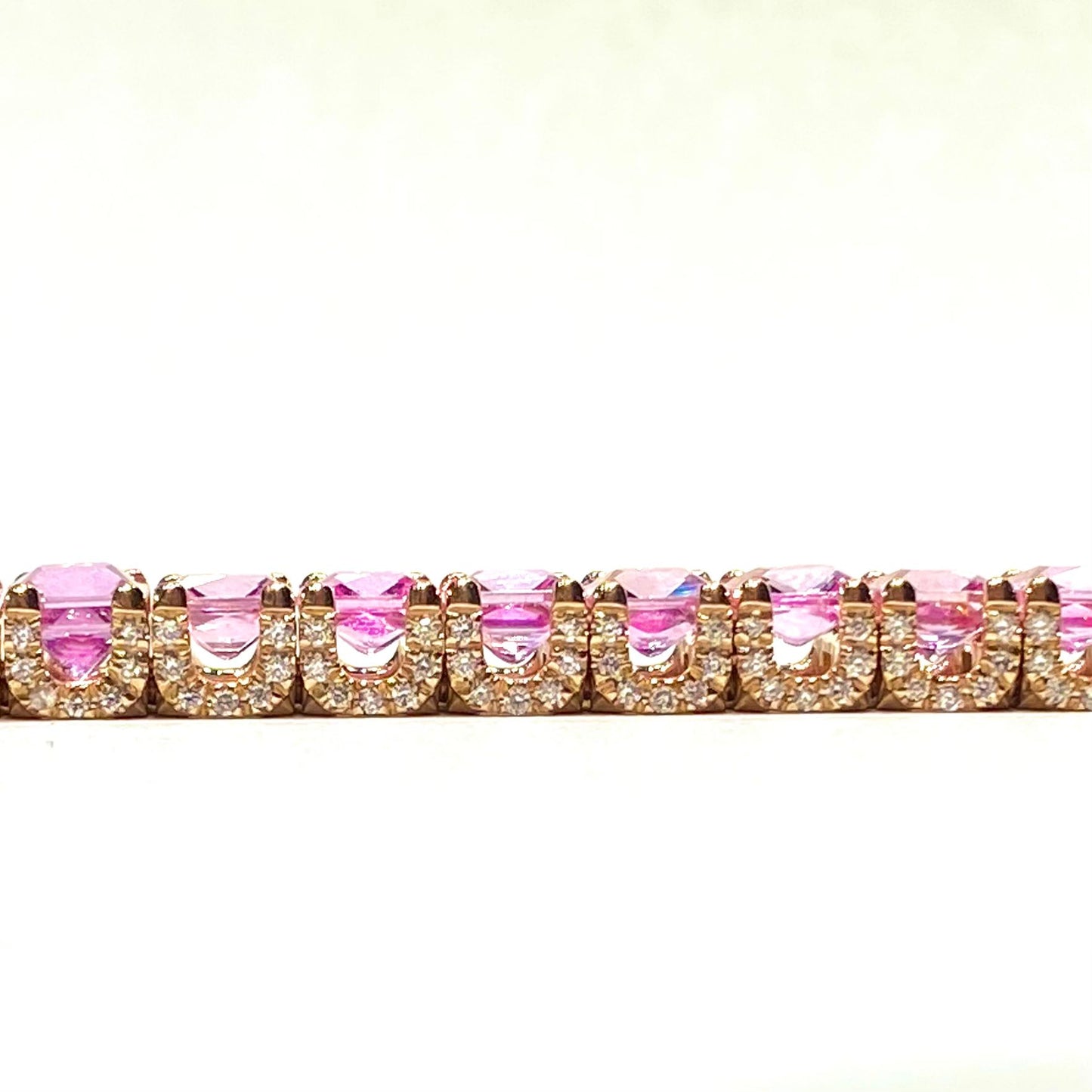Bracciale Tennis Zaffiri Rosa Ct 28.00