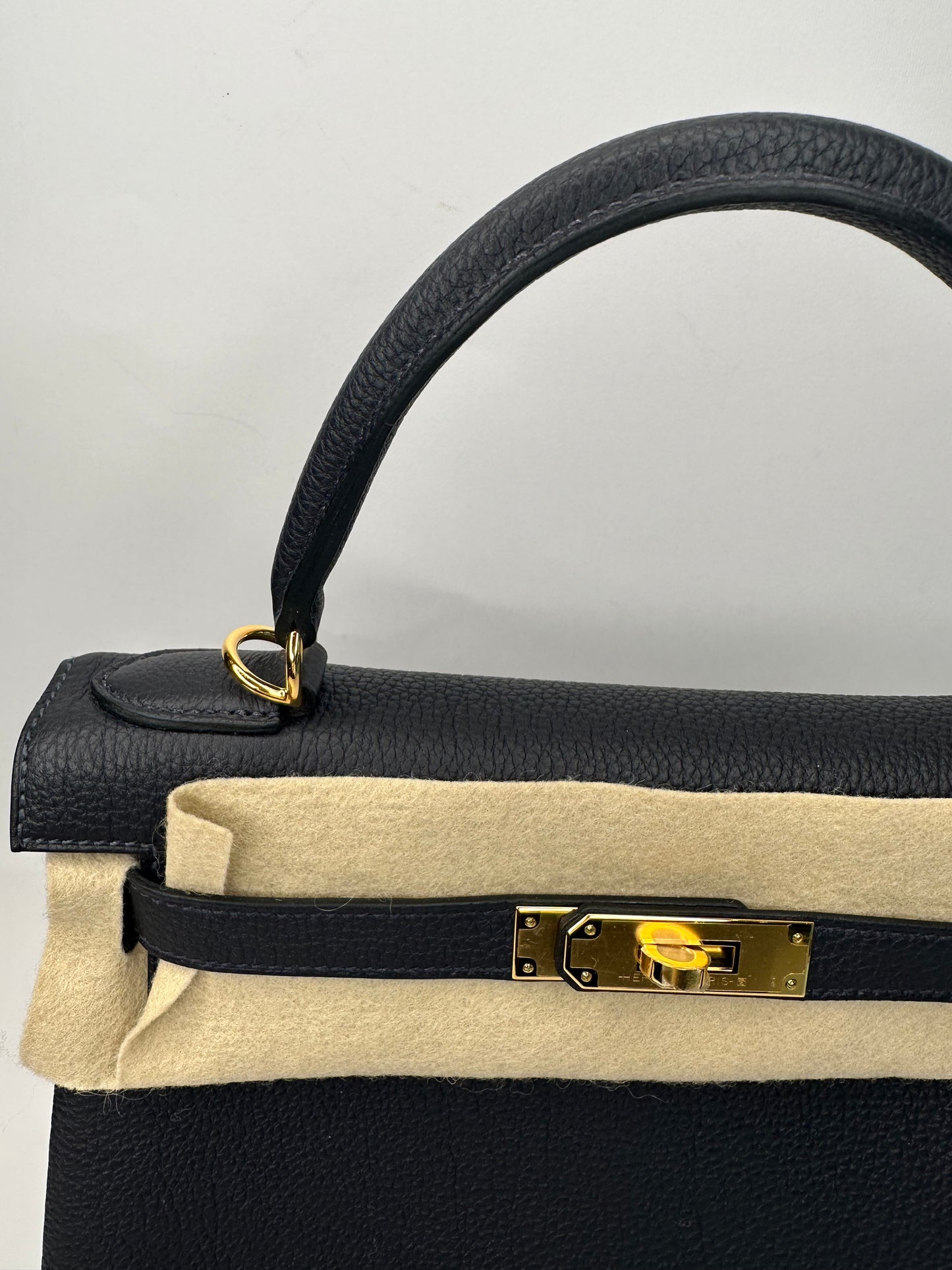 HERMES KELLY II RETOURNE 28 TOGO BLU NOTTE