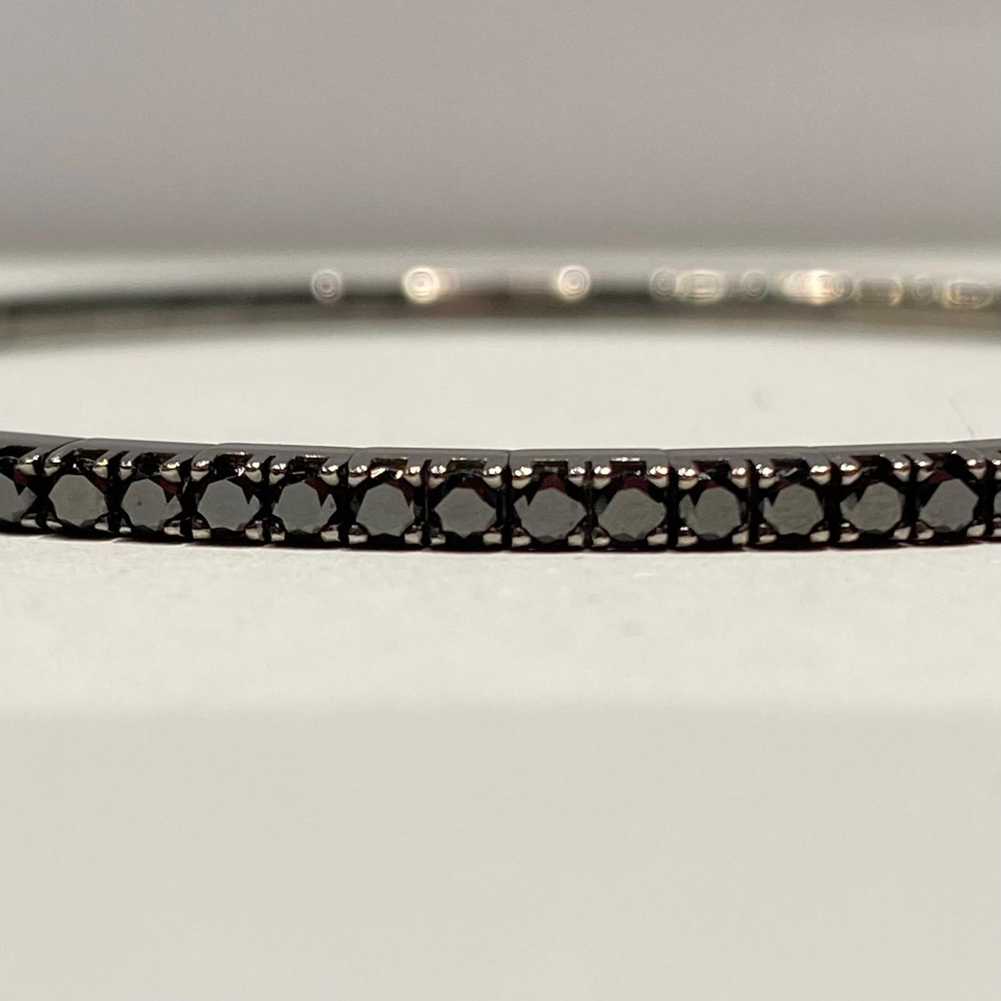 Bracciale Tennis Extensible Diamanti neri