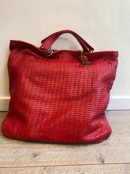 Dior shopping bag soft rosso vintage