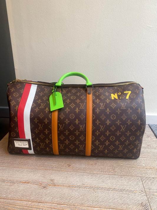 Louis Vuitton Keepall tracolla verde fluo