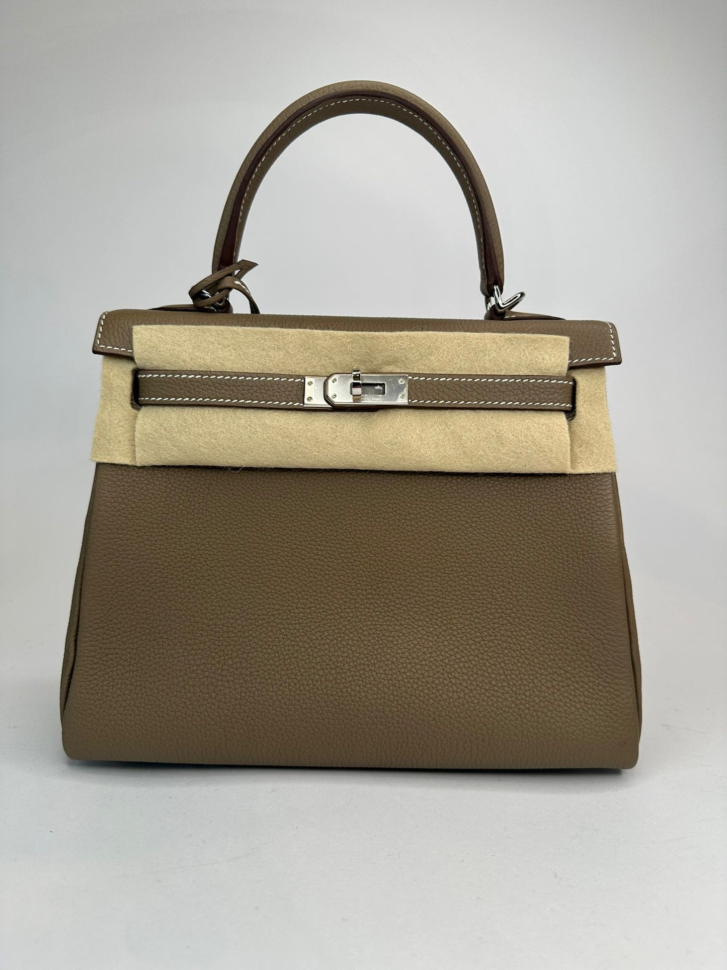 HERMES KELLY II RETOURNE 25 TOGO TAUPE