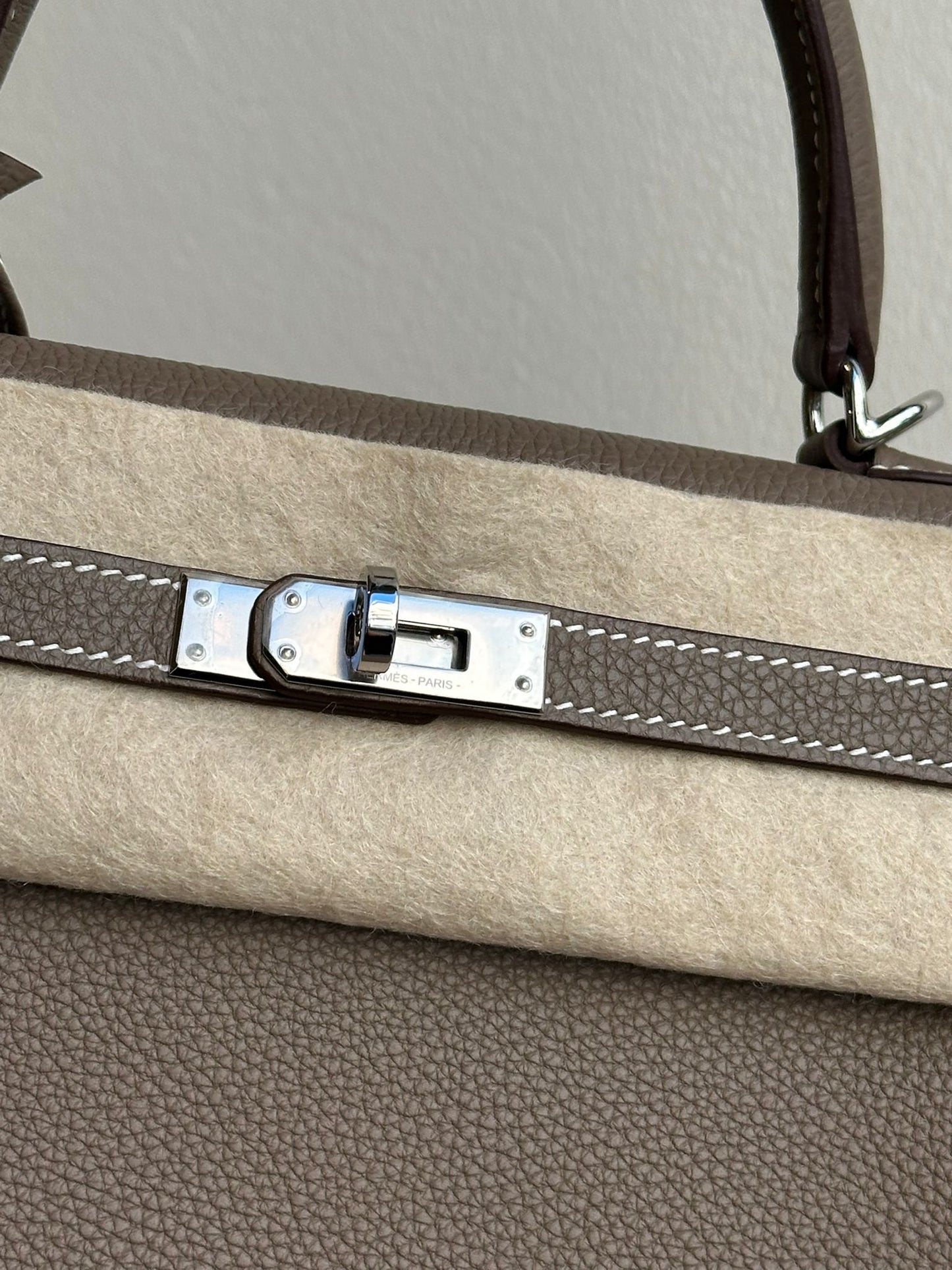 HERMES KELLY II RETOURNE 25 TOGO TAUPE