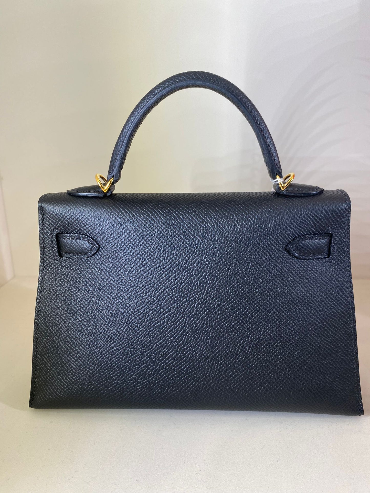 HERMES KELLY 20 SELLIER EPSOM BLACK