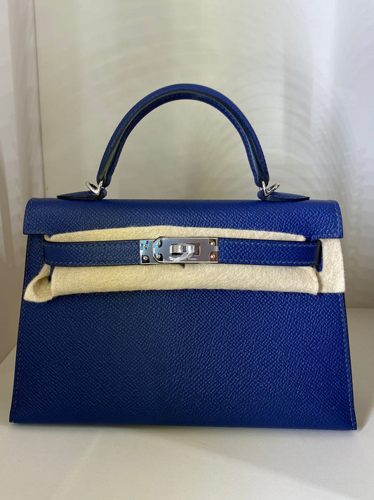 HERMES KELLY 20 EPSOM BLU ZAFFIRO