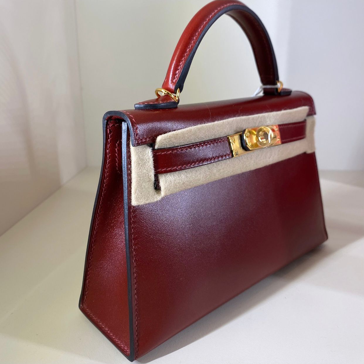 HERMES KELLY 20 EPSOM BORDEAUX