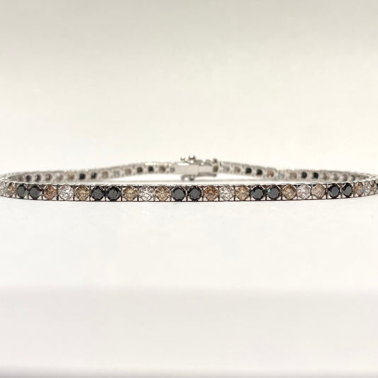 Bracciale Tennis Diamanti Multicolor