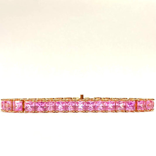 Bracciale Tennis Zaffiri Rosa Ct 28.00