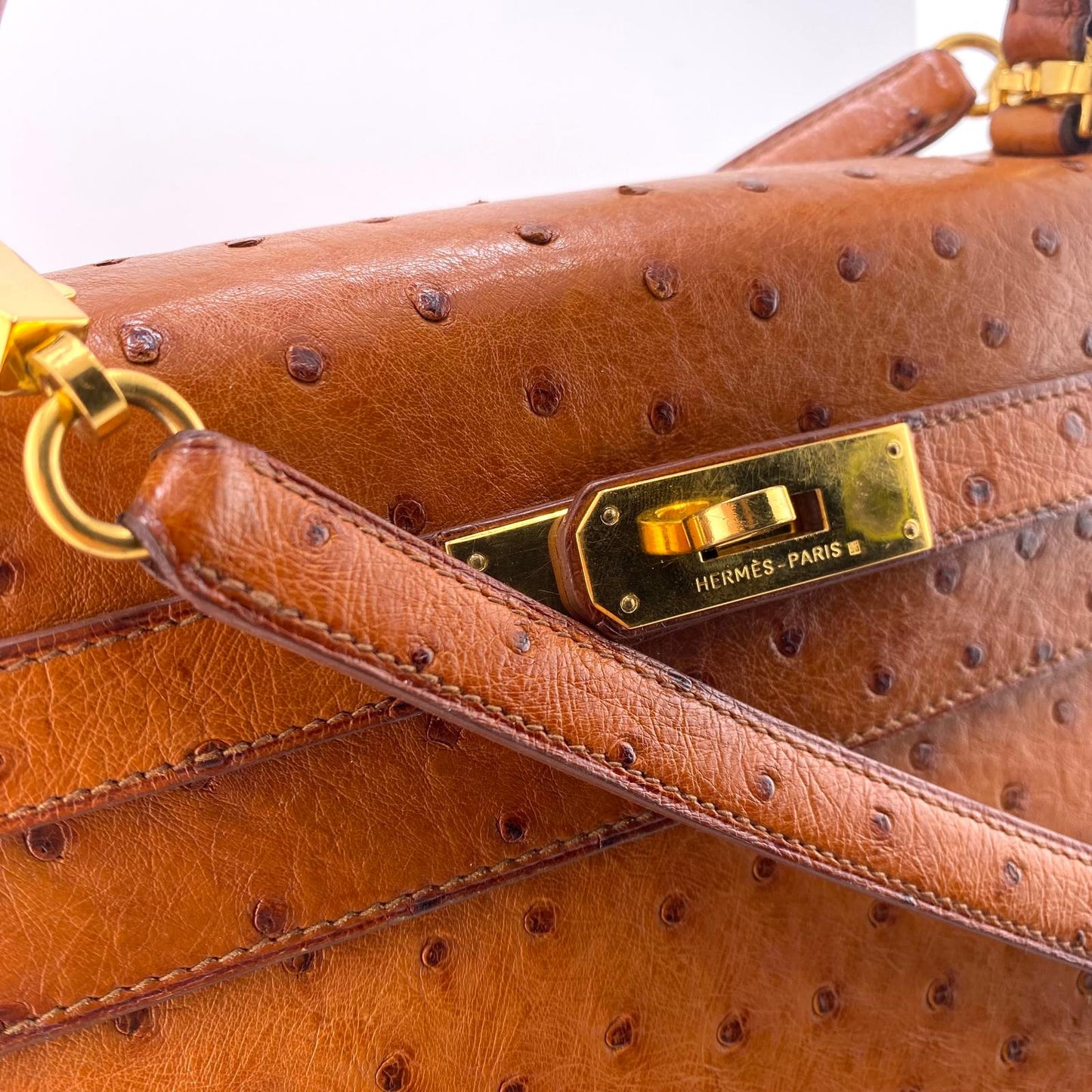 HERMES KELLY 32 struzzo