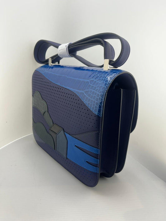 HERMES CONSTANCE 24 COCCO BLU