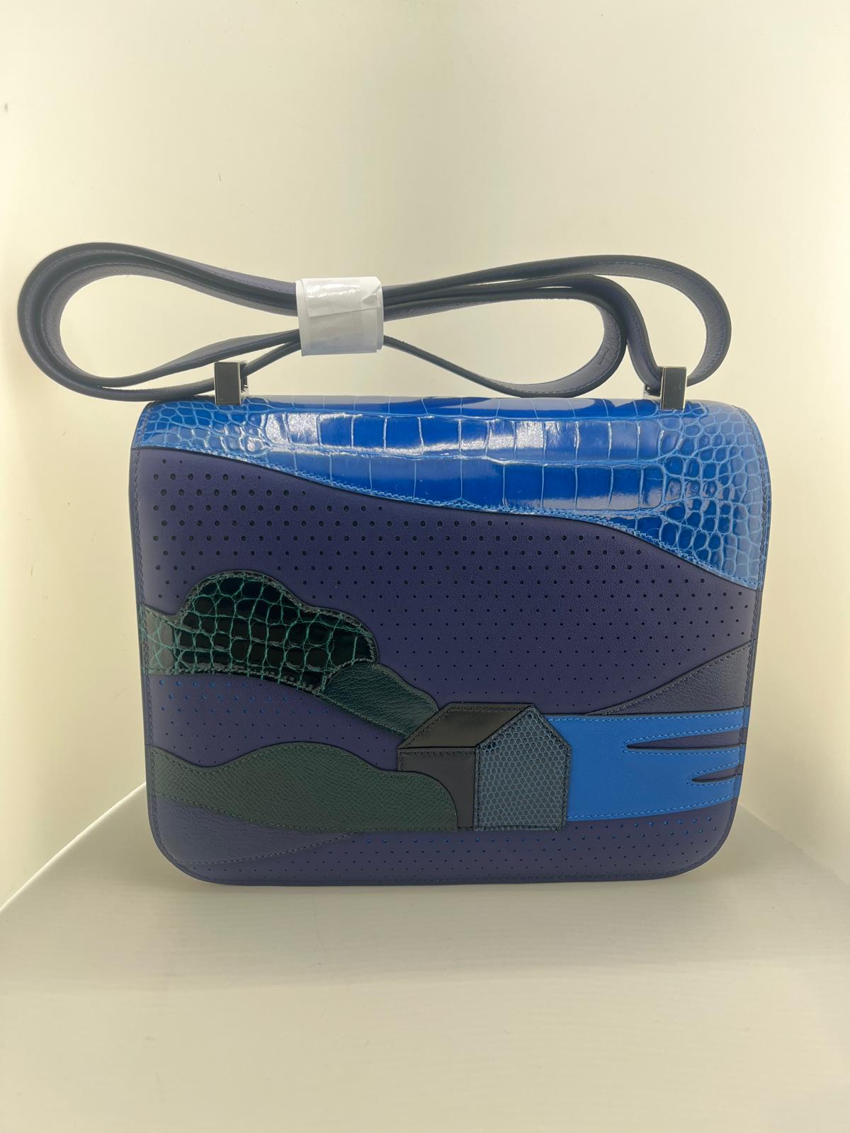 HERMES CONSTANCE 24 COCCO BLU