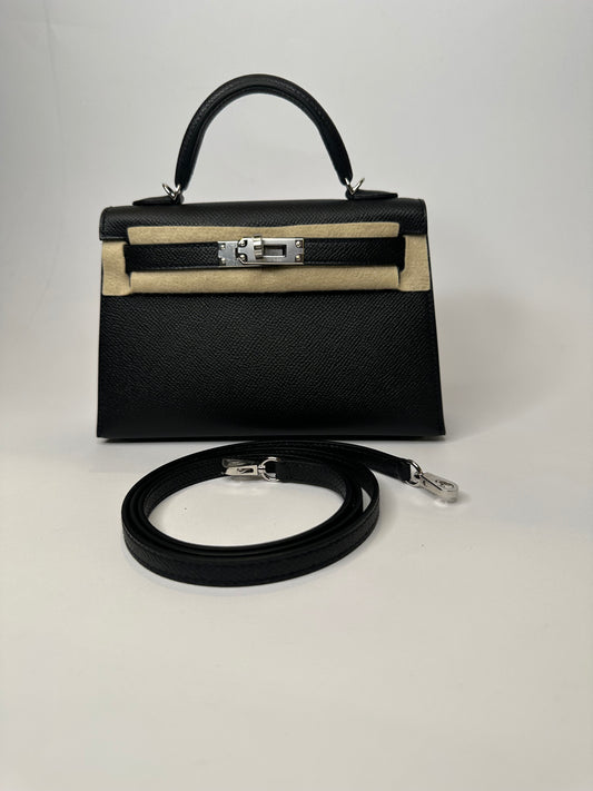 HERMES KELLY 20 EPSOM NERO