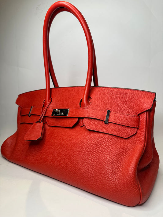 HERMES BIRKIN SHOULDER ROSSO usata