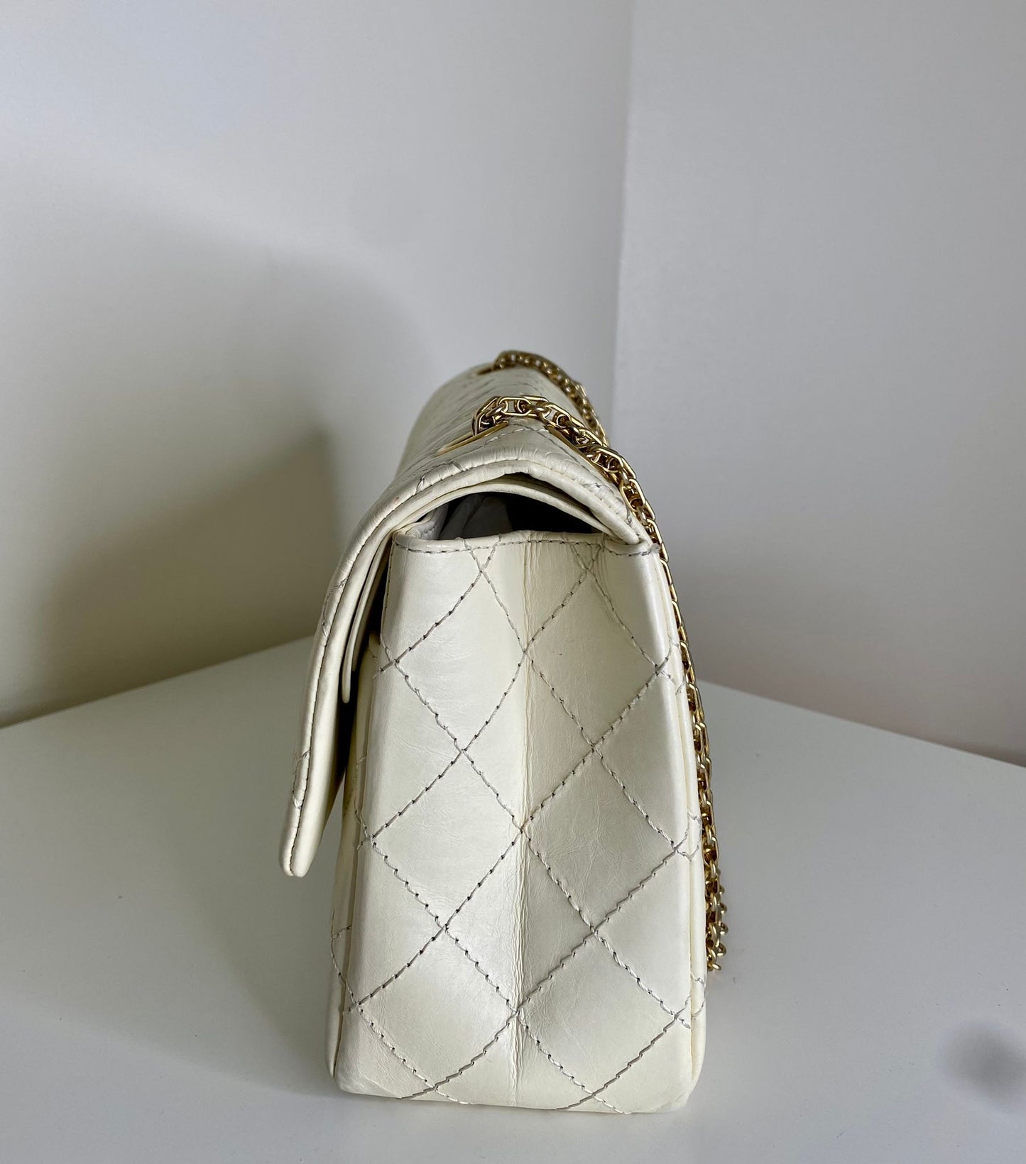 Chanel 2.55 grande bianco