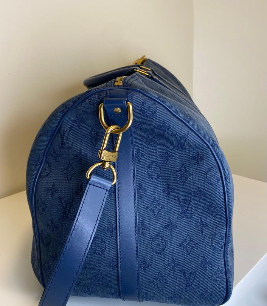 Louis Vuitton Keepall 52 monogram blu