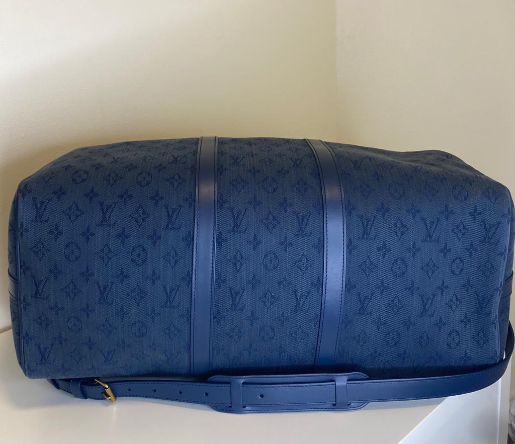 Louis Vuitton Keepall 52 monogram blu