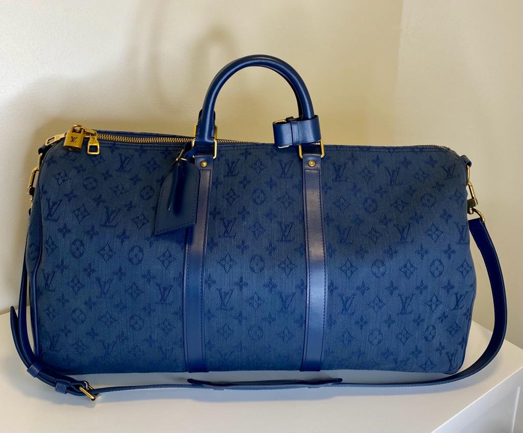 Louis Vuitton Keepall 52 monogram blu