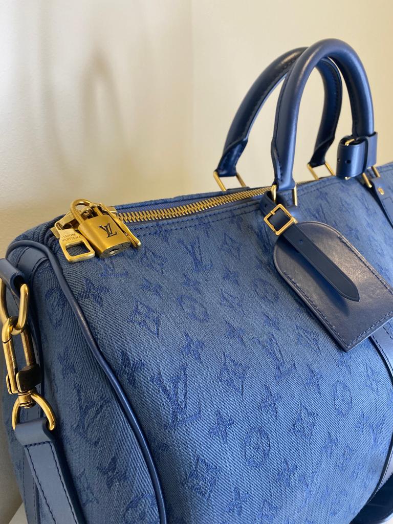 Louis Vuitton Keepall 52 monogram blu