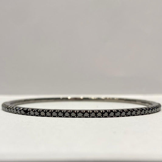Bracciale Tennis Extensible Diamanti neri