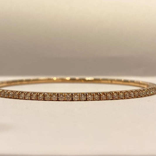 Bracciale Tennis Extensible Diamanti e oro giallo