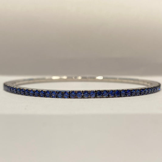 Bracciale Tennis Extensible Zaffiri blu