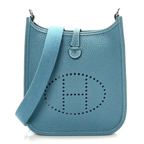 Hermès Mini Evelyne Blue Jean
