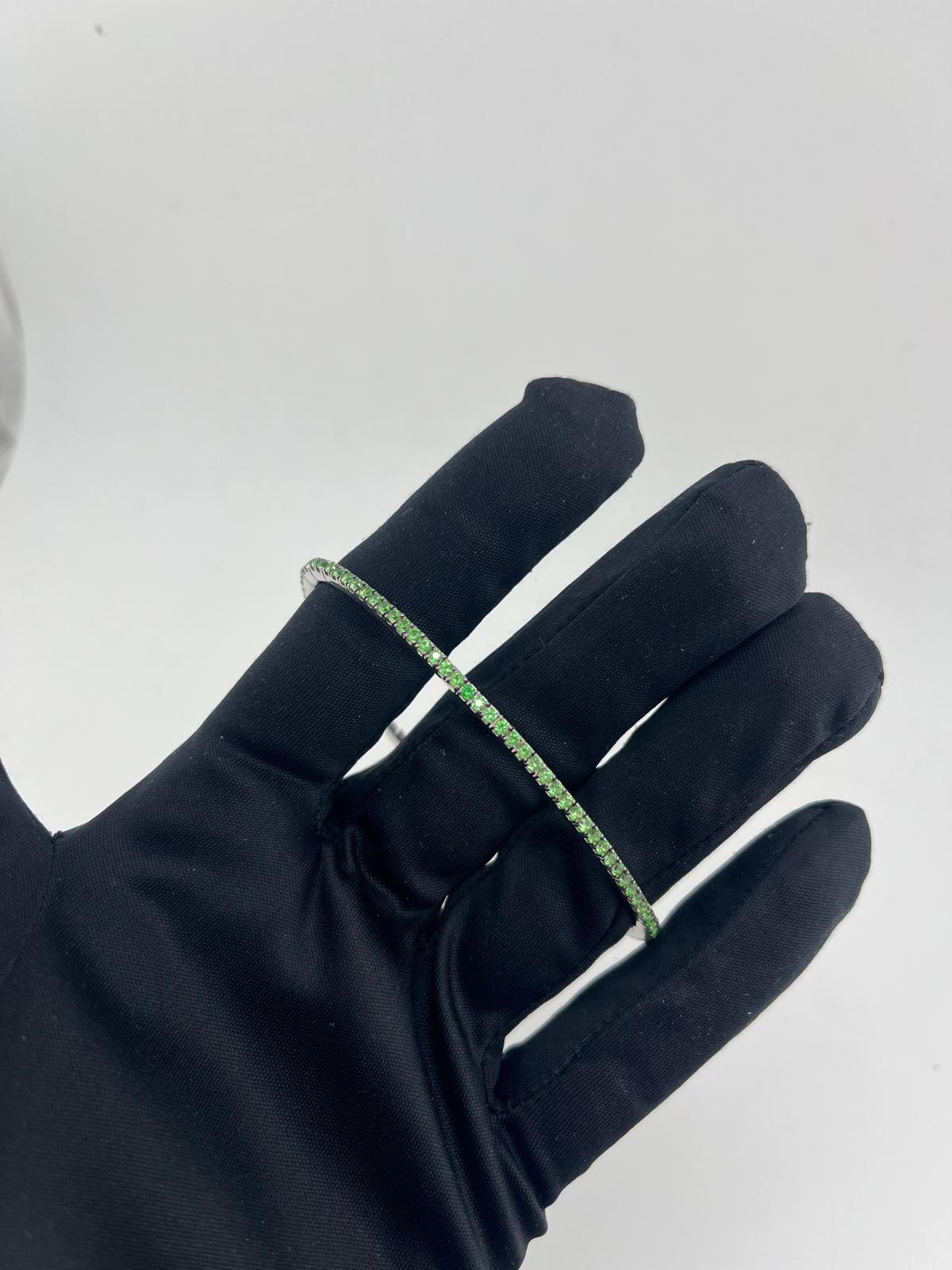 Bracciale Tennis estensibile Smeraldi