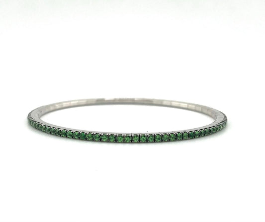 Bracciale Tennis estensibile Smeraldi