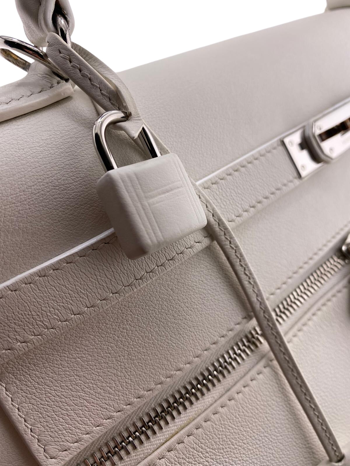HERMES KELLY LAKIS 35 col. BIANCO usata