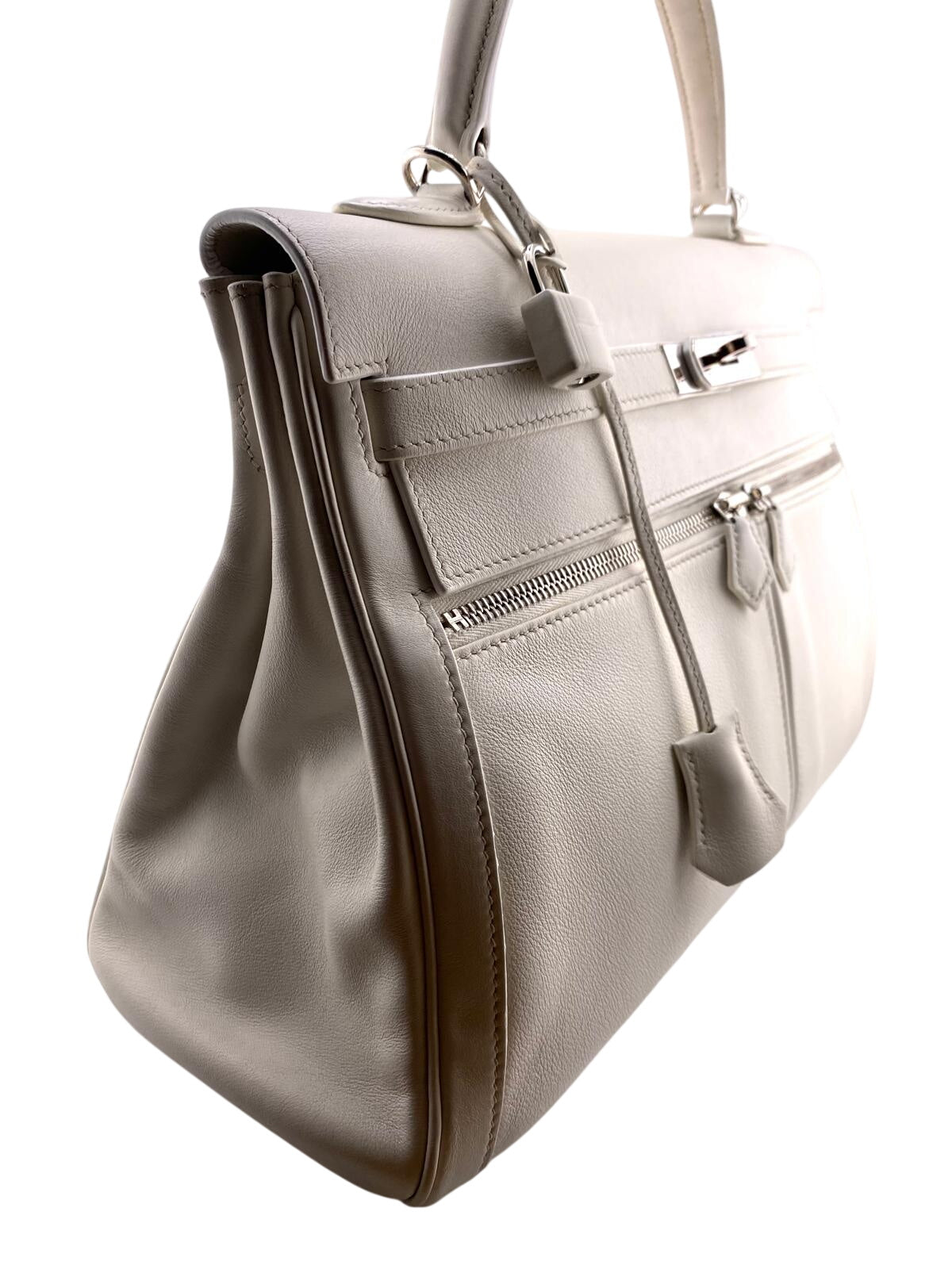 HERMES KELLY LAKIS 35 col. BIANCO usata