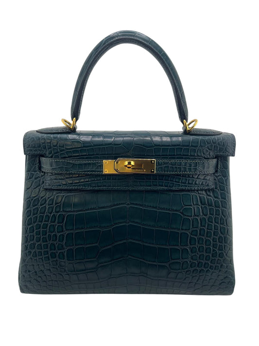 HERMES KELLY 28 COCCO col.  Blue nuova