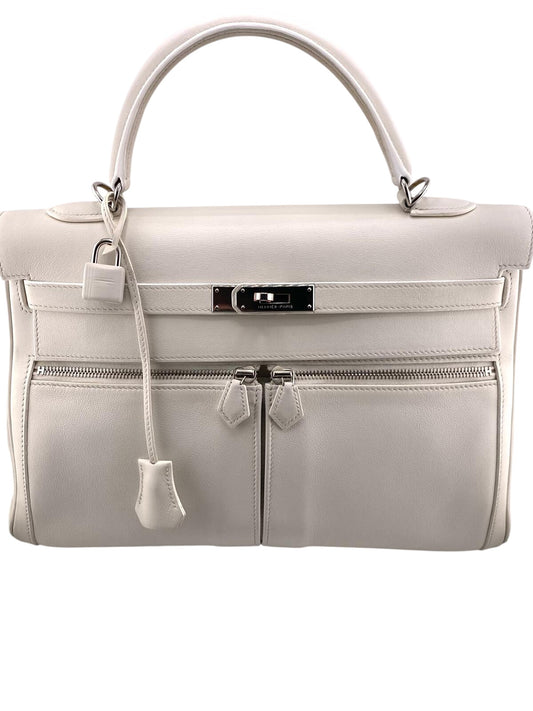 HERMES KELLY LAKIS 35 col. BIANCO usata