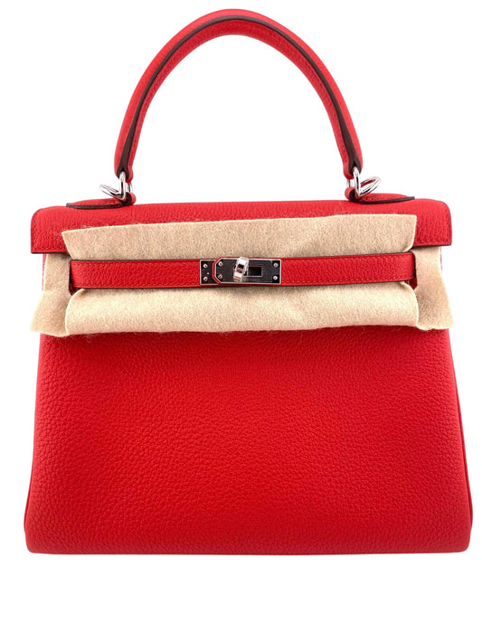 HERMES KELLY II SELLIER 28 VEAU TOGO ROSSO 2019