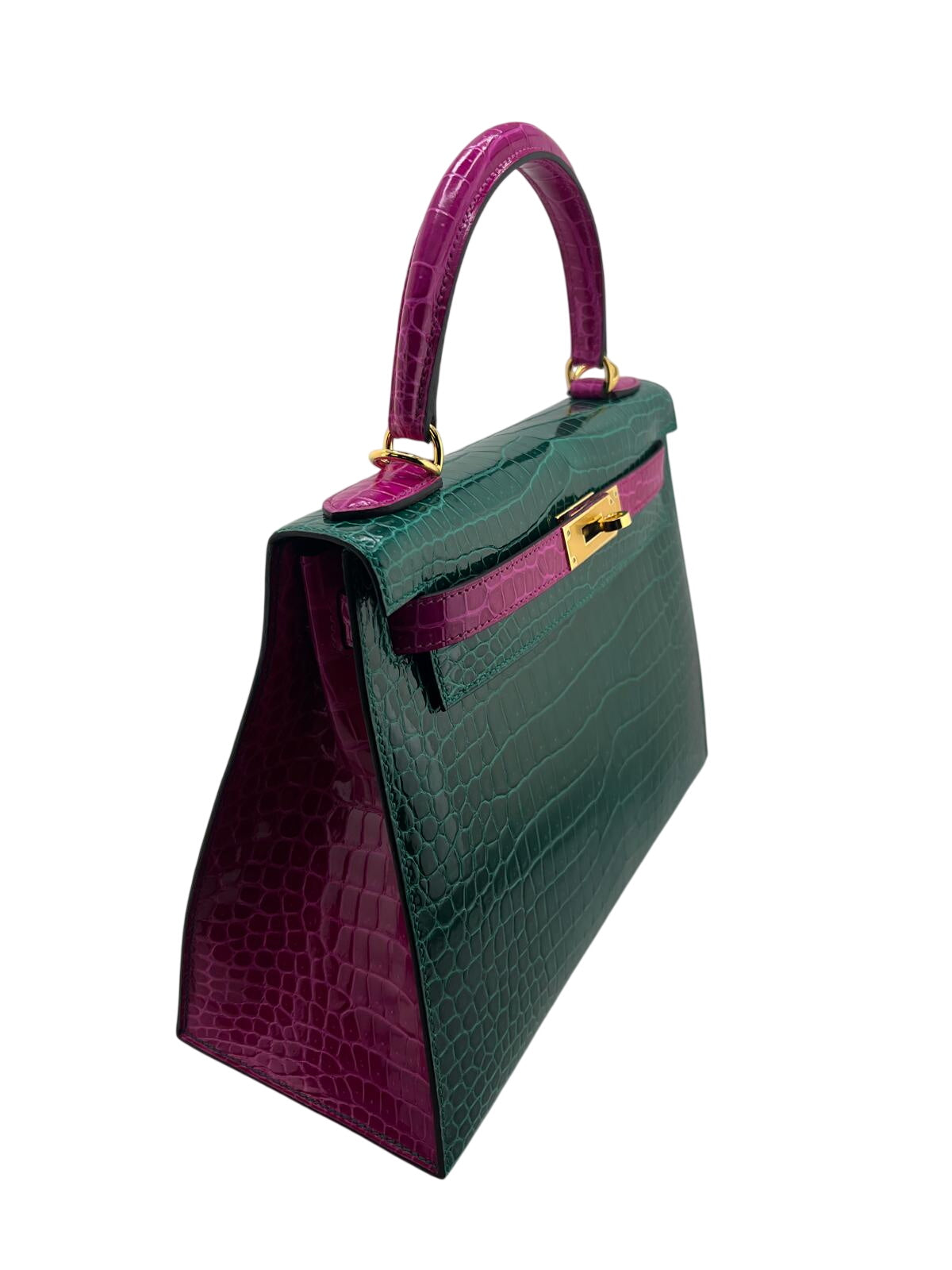 HERMES KELLY 28 SPECIAL ORDER VERDE/FUCSIA