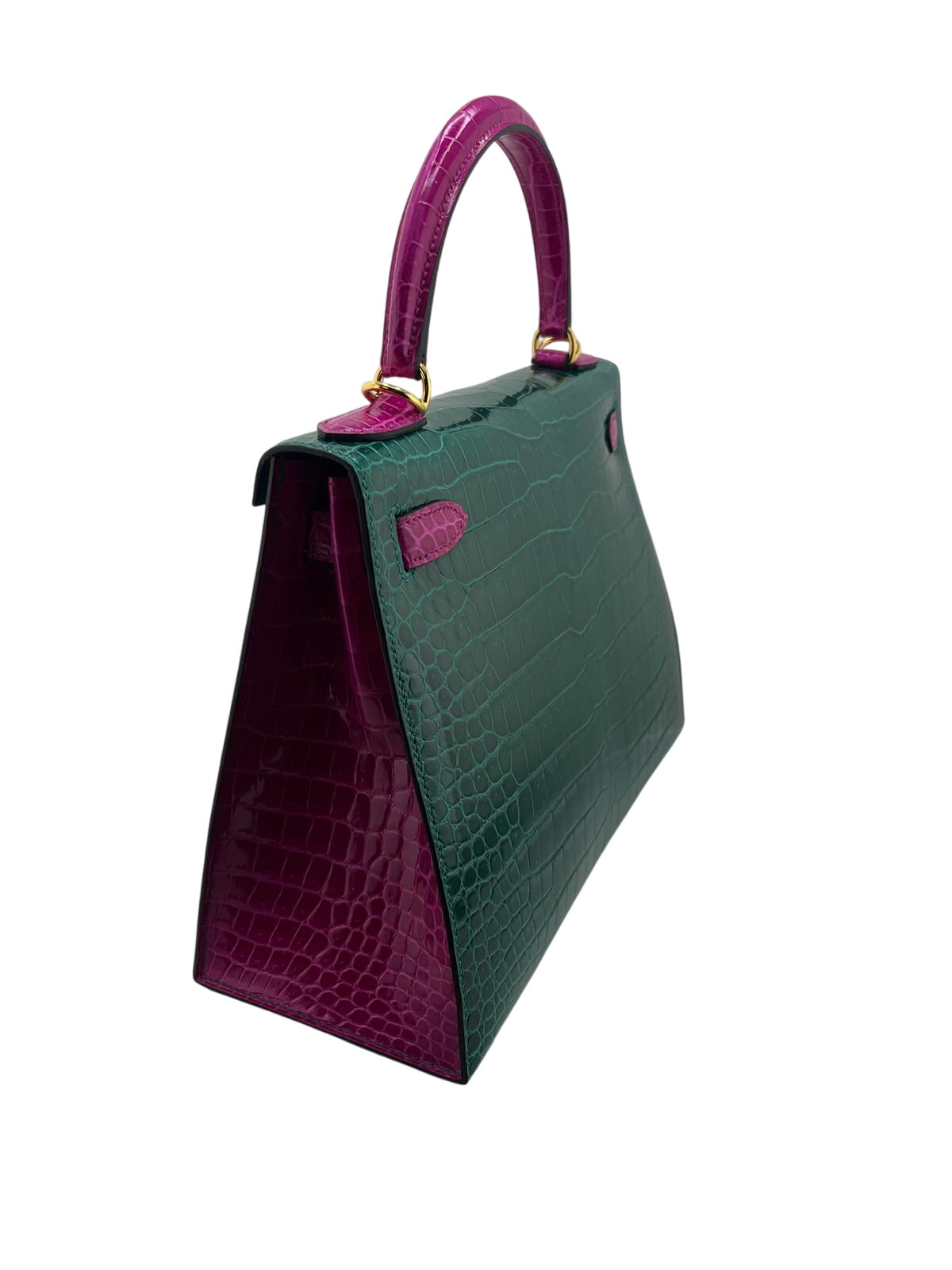 HERMES KELLY 28 SPECIAL ORDER VERDE/FUCSIA