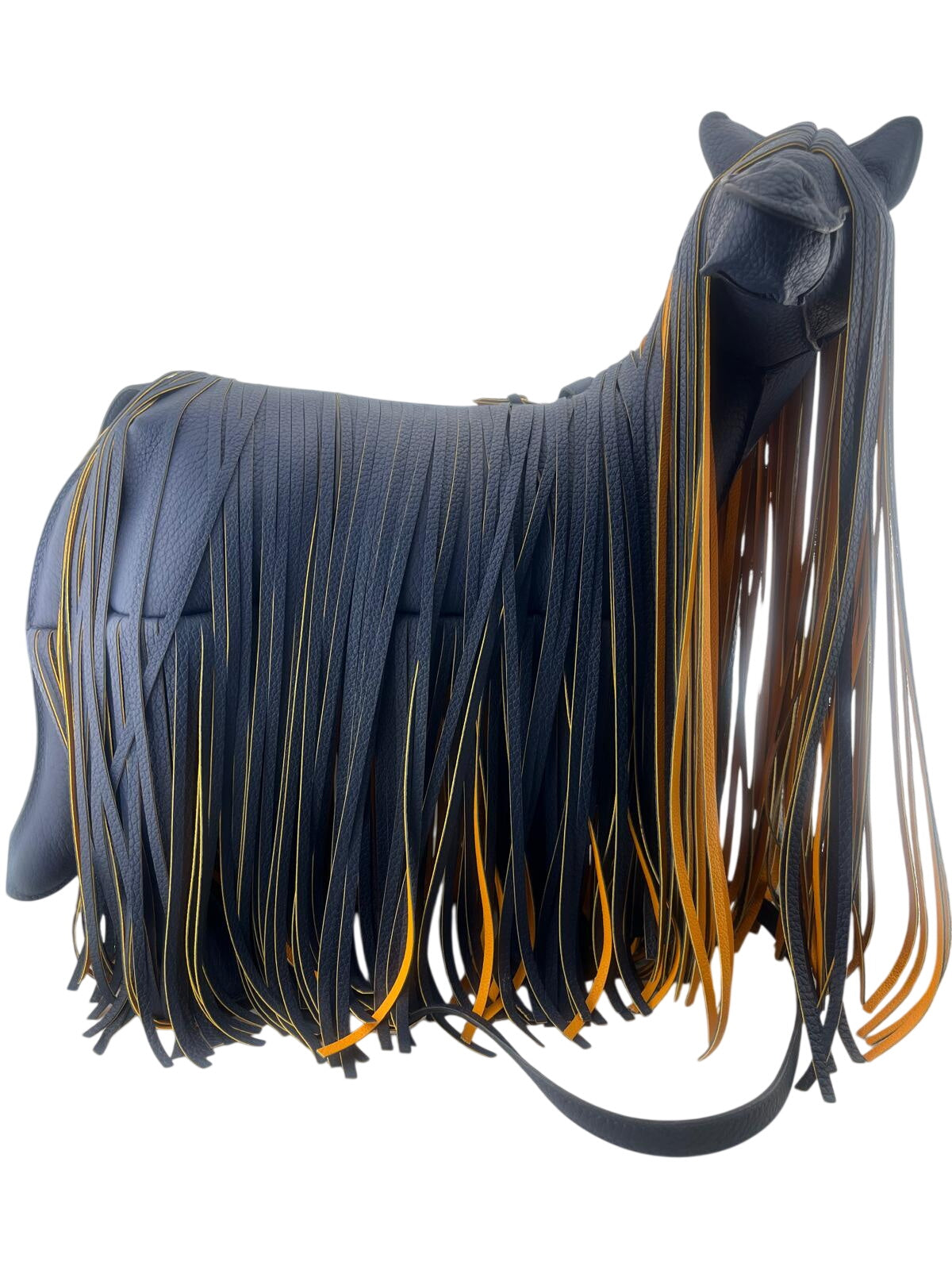 BORSA HERMES CAVALLINO LIMITED EDITION COL.BLU NOTTE/ORANGE