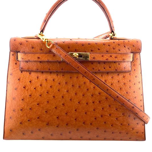 HERMES KELLY 32 struzzo