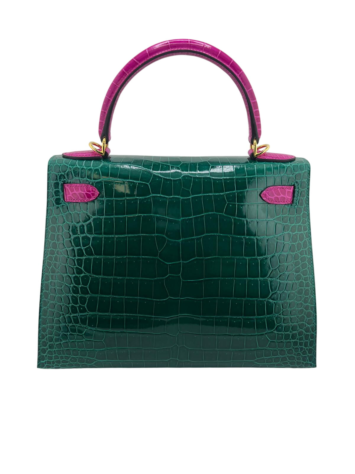HERMES KELLY 28 SPECIAL ORDER VERDE/FUCSIA