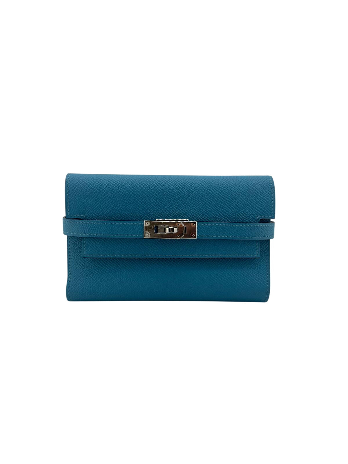 PORTAFOGLIO POCHETTE KELLY SPECIAL ORDER AZZURRO/ROSSO